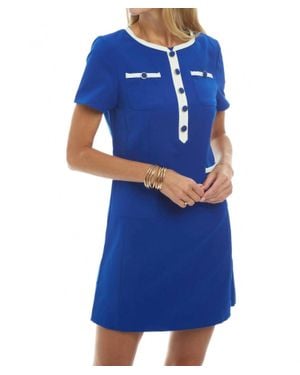 Patty Kim Short Sleeve Coco Mini Dress - Blue