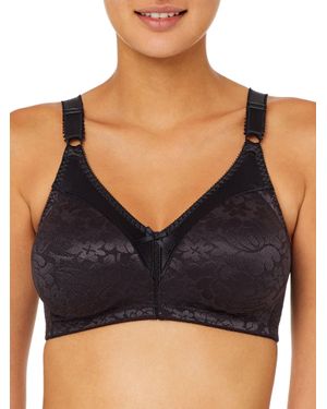Bali Double Support Wire-Free Bra - Black