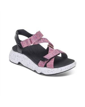 Aetrex Marz Adjustable Quarter Strap Sandal - Blue