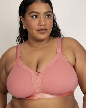 Curvy Couture Wireless Non Contour Bra - Pink