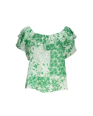 Desigual Boho Chic Patterned Tee With Logo - Green