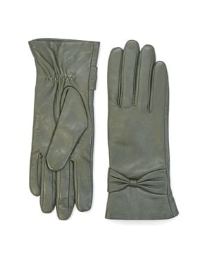TruClothing Leather Gloves Winter Warm Lined Touchscreen - Green