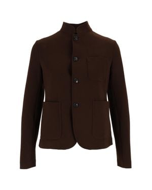 Circolo 1901 4 Buttons F High Collar Slim Fit Jacket - Brown