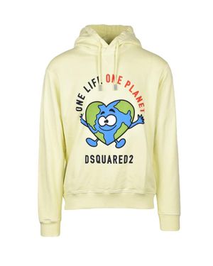 DSquared² Graphic Cotton Hoodie - Multicolor
