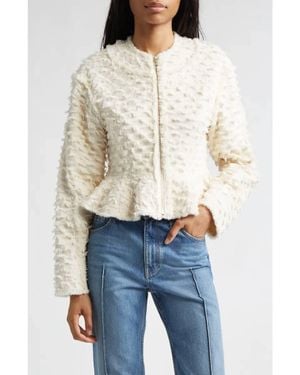 Ulla Johnson Rosalind Zip Peplum Jacket - Blue