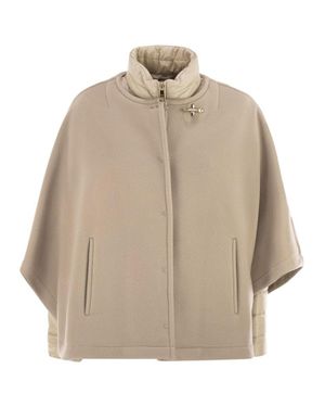 Fay 3-In-1 Double-Sided Wool And Cashmere Cape - Natural