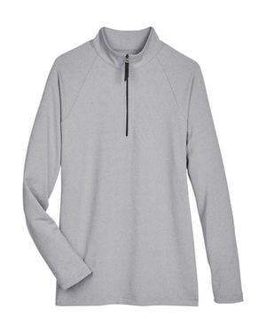 Devon & Jones Crownlux Performanceclubhouse Micro-Stripe Quarter-Zip Pullover - Gray
