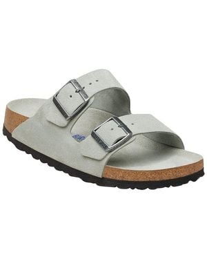 Birkenstock Arizona Soft Footbed Suede Sandal - White