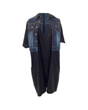 Junya Watanabe Comme Des Garçons Denim Vest Dress - Blue