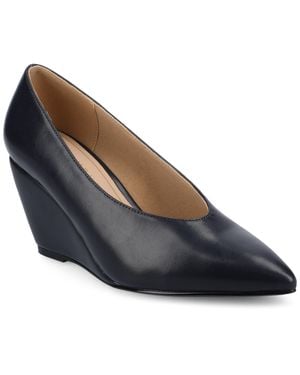 Journee Collection Journee Danika Dress Wedges - Blue