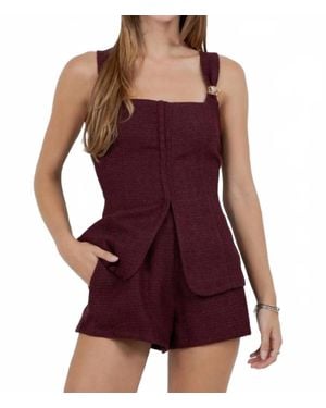WHITEROOM+CACTUS Selah Corset Tweed Top - Purple
