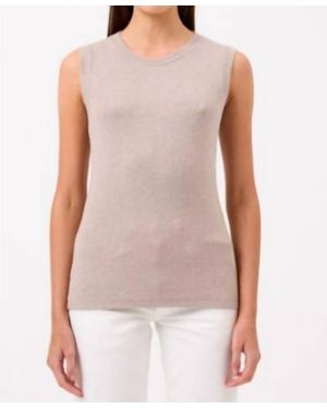 Goldie Tees Ribbed Sleeveless Tee - White