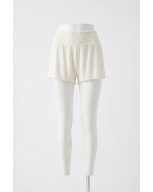 Z Supply Dawn Smocked Rib Short - White