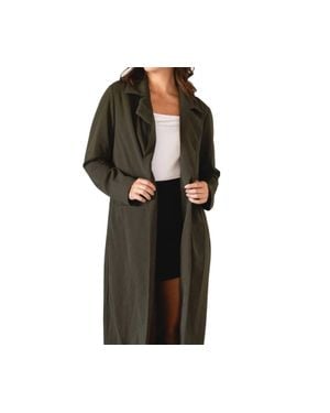 AEMI + CO Emory Dark Trench Coat - Black