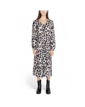 Jacqueline De Yong Gray Viscose Dress - White