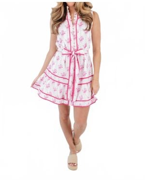 marie Hallie Tie Dress - Pink