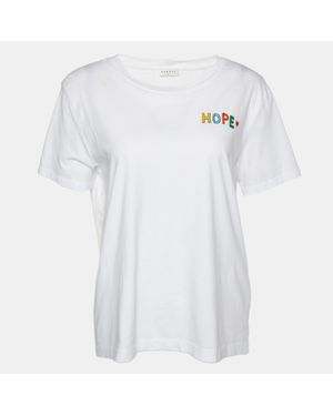 Sandro Cotton Hope Embroidered Crew Neck T-Shirt - White