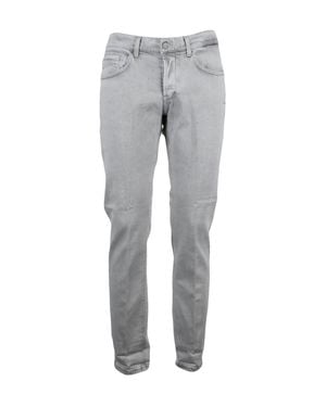 Dondup Light George Skinny-Leg Stretch Jeans - Gray