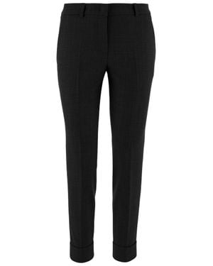 Ql2 Tailored Wool-Blend Straight-Leg Pants - Black