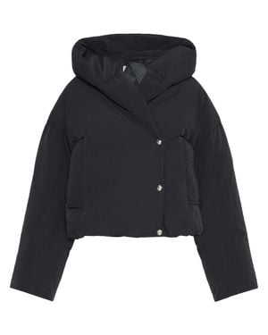 Sportmax Matte Structured Collar Short Down Jacket - Blue