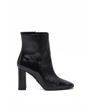 Sergio Levantesi Patent Leather Ankle Boot - Black