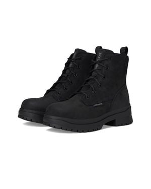 Skechers Foxgrove 8.5 Leather Memory Foam Comp Toe Work Boot Zogg112 - Black