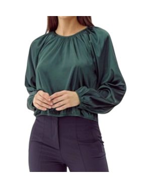Greylin Nadia Balloon Sleeve Blouse - Green