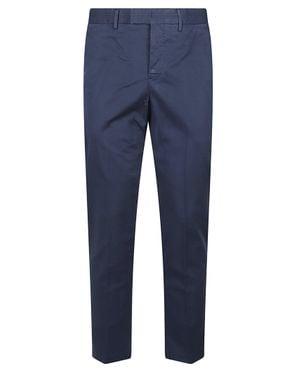 PT Torino Master Tailored Slim Fit Cotton Pants - Blue