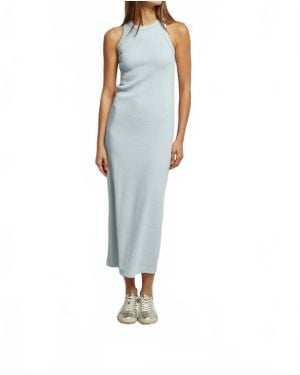 PERFECTWHITETEE Cassidy Structured Rib Maxi Dress - Blue