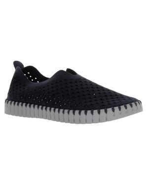 Ilse Jacobsen Perforated Laceless Sneakers - Black