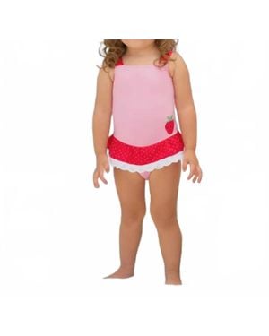 Beaufort Bonnet Girl's Grace Bay Bathing Suit - Red