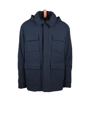 Dekker Siluro Jacket With Removable Hood And Quilted Interior - Blue