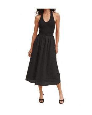 Bella Dahl Halter Neck Mixed Dress - Black