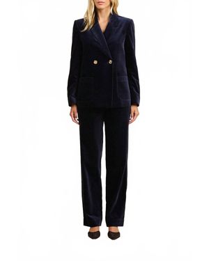 Trovata Finch Velvet Pants - Black