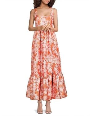 knee length dresses for ladies Black Floral Jacquard Midi Dress - Short Sleeve Dresses