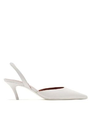 AMINA MUADDI Sofia Sling Leather Pumps - White