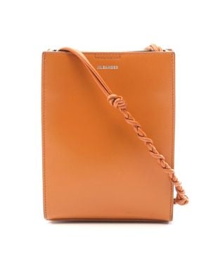 Jil Sander Tangle Small Leather Shoulder Bag - Orange