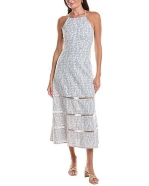Marion Floral Maxi Dress - Gray