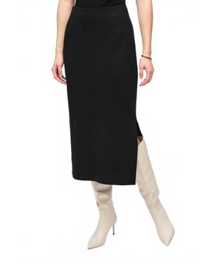 Joseph Ribkoff Sweater Knit Midi Skirt - Black