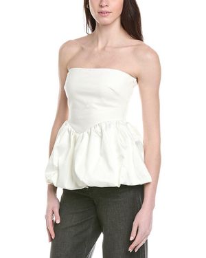 Line & Dot Goldie Strapless Top - White