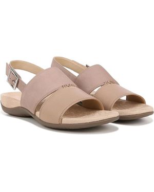 Vionic Rest Morro Sandals Wide Taupe Nubuck Adjustable Strap Hawk2197 - Pink
