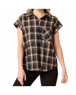Mittoshop Checkered Plaid Print Shirt - Black