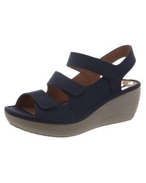 Clarks blue wedges sales