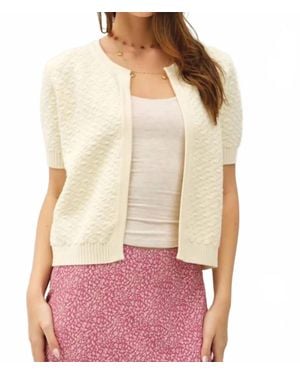 Be Cool Textured Short Sleeve Cardigan
