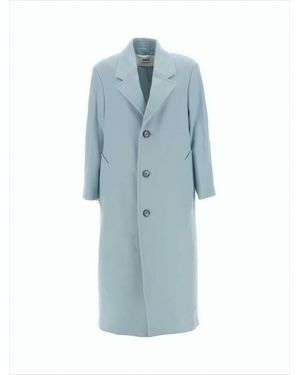 Ami Paris Mid-Length Tailored Coat - Blue