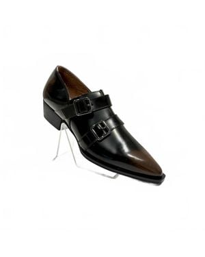 All Black Monk Loafers - Black