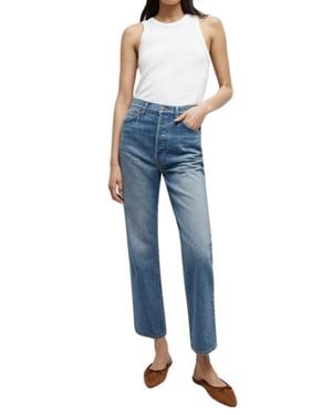 Veronica Beard Daniela Ankle Straight Jeans - Blue