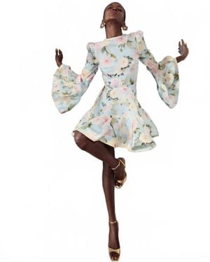 La Fuori Botanica Haze Mini Dress - White