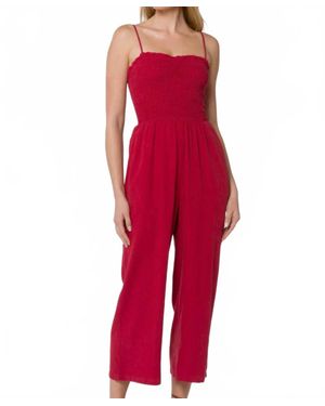 Velvet Heart Tasha Flattering Fit Jumpsuit - Red
