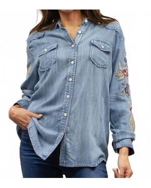 Kyla Seo Cannon Denim Shirt - Blue